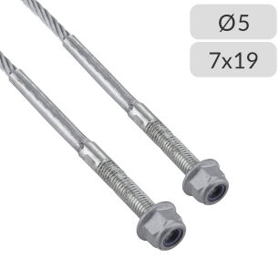 Liny nośne 5mm zakończone gwintem M8