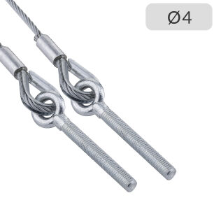 Liny nośne 4mm zakończenie typu śruba M10