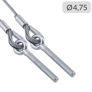 Liny nośne oryginalne 4,75mm zakończenie typu śruba M10