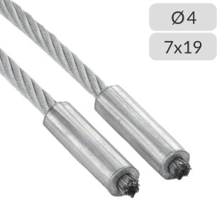 Liny nośne 4mm splot 7x19 zakończone 440REGL