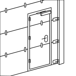 Elementy do drzwi w bramie