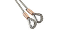 Komplet lin stalowych nierdzewnych 4mm L=8000mm zakończonych kauszą nr kat. INOX-K-4-7x19-8