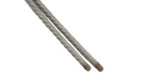 Komplet lin stalowych nierdzewnych 4mm L=8000mm zakończonych kauszą nr kat. INOX-K-4-7x19-8
