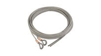 Komplet lin stalowych nierdzewnych 4mm L=8000mm zakończonych kauszą nr kat. INOX-K-4-7x19-8
