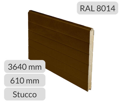 Panel przemysłowy symetryczny 3640*610*40mm RAL 8014/9010 Tecsedo