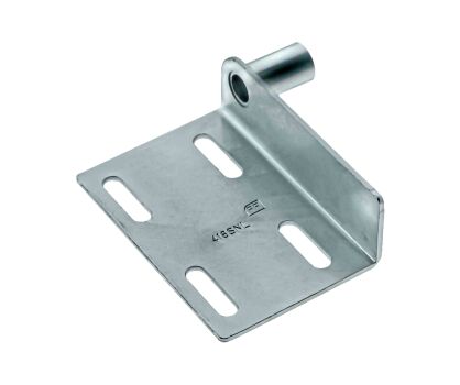 Uchwyt górny prosty lewy z obejmą rolki oś 11mm do bram segmentowych Flexi Force nr kat. 418SNL