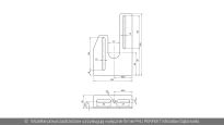 Podpora uniwersalna odległość do osi otworu regulowana 76-152mm Flexi Force nr. kat. USA8R - rysunek techniczny (wymiary)