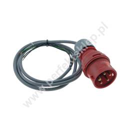 Wtyczka typu PCE 16A 400V 5P 3P+N+E z przewodem 5*0,75mm² L=1000mm