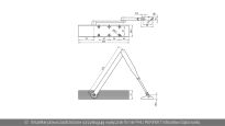 Samozamykacz ECO Schulte TS-50 z ramieniem standardowym nr kat. 5030039298 - rysunek techniczny (wymiary)