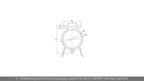 Uszczelka dolna typu DW do bram Crawford Assa Abloy nr kat. K054237 - rysunek techniczny (wymiary)