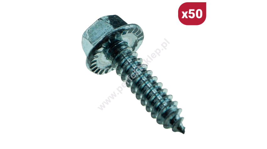 Zestaw 50 blachowkrętów podkładkowych 6,3*25mm nr kat. 6,3*25x50