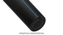 Sprężyna do bramy drut Ø 6,5mm średnica wew. 95mm lewoskrętna czarna - cena za metr bieżący - 5