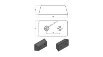 Odbojnik gumowy 130mm*70mm*40mm RP nr kat. R-14-1307040C - 4