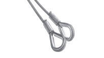Komplet lin stalowych ocynkowanych 4mm L=3000mm zakończonych kauszą nr kat. K-4-19x7-3