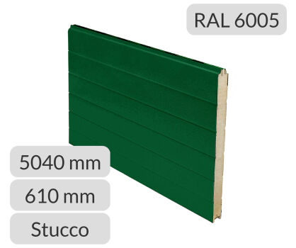 Panel przemysłowy symetryczny 5040*610*40mm RAL 6005/9010 Tecsedo
