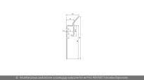Uszczelka ościeżnicowa z elastyczną wargą TPR L=3035mm Flexi Force nr kat. 1085RB3000 - rysunek techniczny (wymiary)