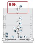 Uchwyt górny do rozryglowania napędu, bramy z ryglami bocznymi Kowal nr kat. KW-U-09 - 4