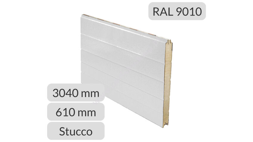 Panel przemysłowy symetryczny 3040*610*40mm RAL 9010/9010 Tecsedo