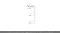 Trzpień sprężynowy zawiasu 19mm FH615 Hormann nr kat. 547584 - rysunek techniczny (wymiary)