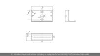 Wspornik górny rolki do bramy ISO40 ISO45 Novoferm nr kat. 11400075 - rysunek techniczny (wymiary)