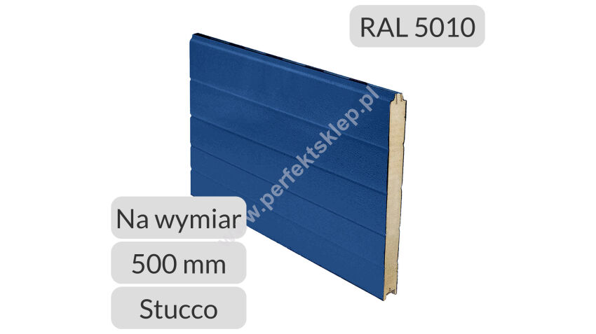 Panel przemysłowy symetryczny H=500 RAL 5010/9010 Tecsedo cena metra bieżącego