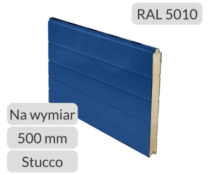 Panel przemysłowy symetryczny H=500 RAL 5010/9010 Tecsedo cena metra bieżącego