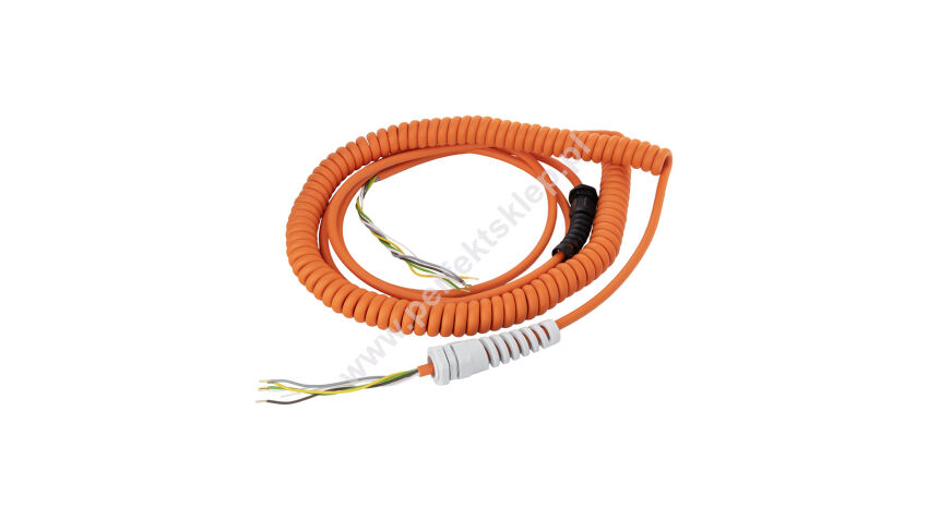 Przewód spiralny 5*0,50mm² 250mm+750mm+1500mm 4 krotne wydłużenie NICE nr kat. 920081155516