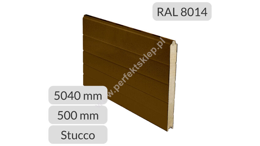 Panel przemysłowy symetryczny 5040*500*40mm RAL 8014/9010 Tecsedo