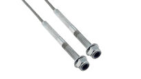 Liny stalowe ocynkowane 4mm L=12300mm typ M8 bramy przemysłowe Nassau nr kat. LS-2*4x12300M8