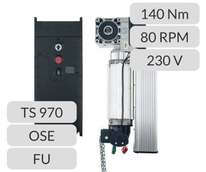 Napęd nasadowy SE 14.80-25,40FU DES SK TS 970 OSE Gfa Elektromaten nr kat. 10004010  ZESTAW AUTOMAT