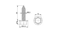 Zestaw 100szt. Blachowkręt ocynkowany samogwintujący 6,3*25mm FlexiForce nr kat. 1055BV - 3