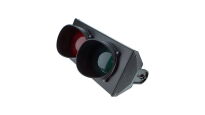 Semafor sygnalizator dwukolorowy LED 230V AC Ø 124mm z uchwytem montażowym Apollo Stagnoli nr kat. ASF25L2RV230