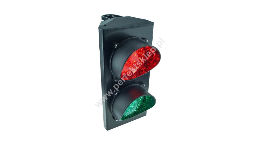 Semafor sygnalizator dwukolorowy LED 230V AC Ø 124mm z uchwytem montażowym Apollo Stagnoli nr kat. ASF25L2RV230