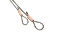 Komplet lin stalowych nierdzewnych 3mm L=3750mm zakończonych oczkiem nr kat. INOX-O-3-7x19-3,75