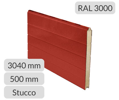 Panel przemysłowy symetryczny 3040*500*40mm RAL 3000/9010 Tecsedo