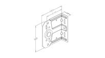 Podpora 2,5mm odległość do osi otworu 111mm na wał 25,4mm Flexi Force nr kat. 3111C