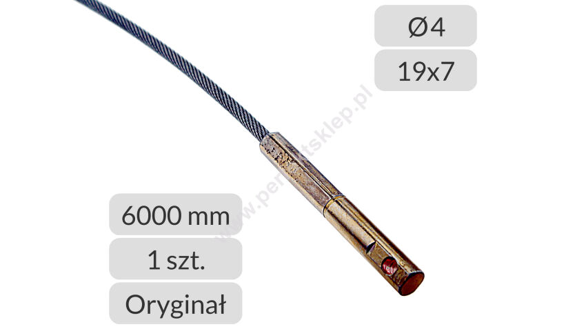 Lina stalowa 4mm L=6000mm typ prowadzenia L LD bramy przemysłowe Hormann nr kat. 3095592