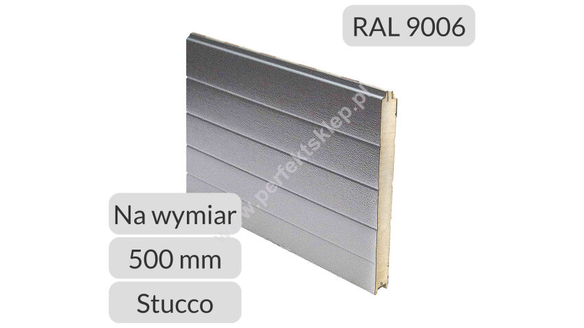 Panel przemysłowy symetryczny H=500 RAL 9006/9010 Tecsedo cena metra bieżącego