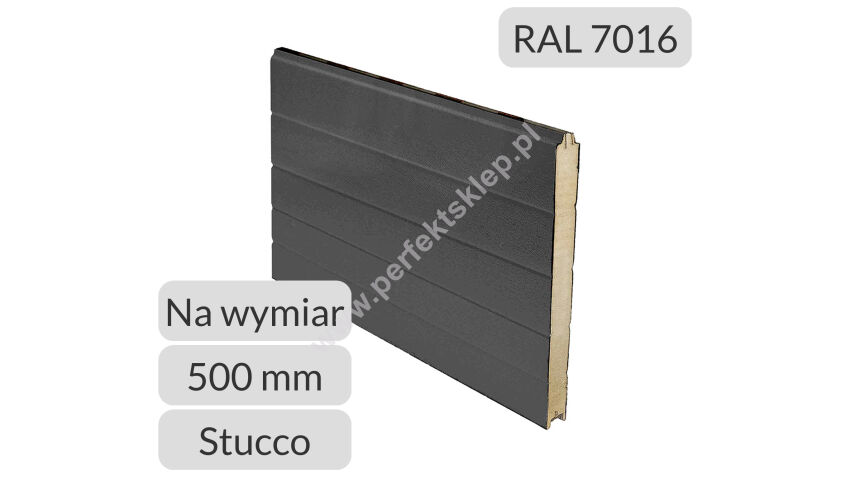 Panel przemysłowy symetryczny H=500 RAL 7016/9010 Tecsedo cena metra bieżącego