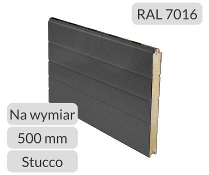 Panel przemysłowy symetryczny H=500 RAL 7016/9010 Tecsedo cena metra bieżącego