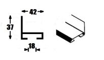 Profil stalowy dolny do paneli typu 542 L=3050mm Crawford Assa Abloy nr kat. K055501 - 4