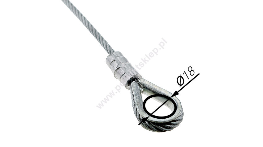 Zakończenie okucie liny stalowej nierdzewnej typu KH - kausza INOX przemysł Hormann PerfektSklep nr kat. PS-U3-KH-INOX