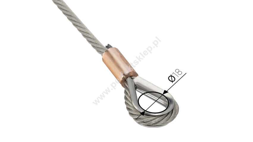 Zakończenie okucie liny stalowej nierdzewnej typu KH - kausza INOX przemysł Hormann PerfektSklep nr kat. PS-U3-KH-INOX