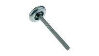 Rolka bieżna długa INOX 71mm oś-trzpień 14mm L=185mm ze stali nierdzewnej do bram segmentowych Nassau nr kat. 14-10044