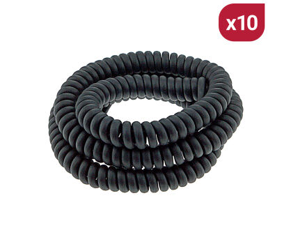 Zestaw 10szt. Przewód spiralny TPU 5*0,25mm² 350mm+900mm+2000mm 4-krotne wydłużenie SC5359 Vitector Fraba nr kat. 10057276