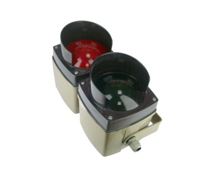 Semafor sygnalizator dwukolorowy 230V AC z uchwytem montażowym SIWA Gfa Elektromaten nr kat. 30005348