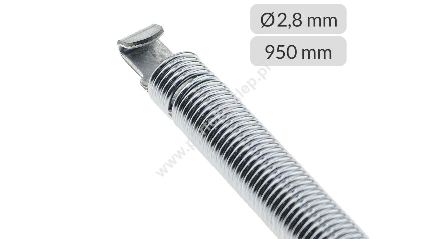 Sprężyna naciągowa 2,8mm*25mm*950mm do bramy garażowej Wiśniowski nr kat. 51098