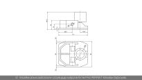 Dekiel czarny do szyny 75mmx65mm bramy przesuwnej P75 Wiśniowski nr kat. 11282 - 4