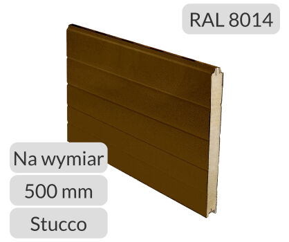 Panel przemysłowy symetryczny H=500 RAL 8014/9010 Tecsedo cena metra bieżącego