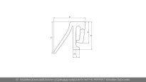 Uszczelka blendy do bramy garażowej LPU Hormann nr kat. 3046369 - Rysunek techniczny (wymiary)